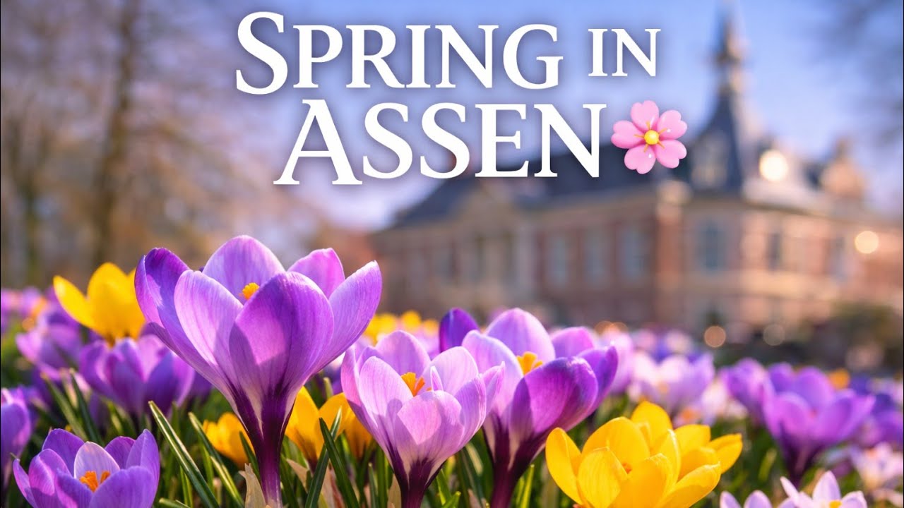 Spring in Assen 🌸 Crocuses in Bloom | Relaxing 4K Nature Video