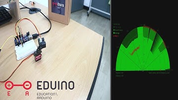 [에듀이노] 아두이노 적외선 거리측정센서(20~150cm) 동작영상(예제2)