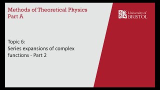 6.2 Series expansions of complex functions