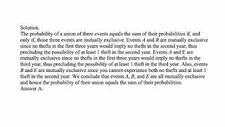 Exam P exercise for May 22, 2020