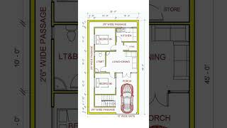 25x45 house plan with car parking | 25x45 house design | 25 by 45 house design shorts