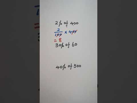 Percentage trick: how