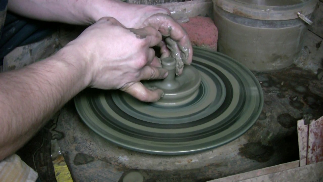 Make a pot with a lid on a potter's wheel / Делаем горшок с крышкой на гончарном круге