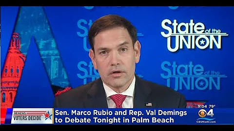 Sen. Marco Rubio And Rep. Val Demings Debate Tonight In Palm Beach County