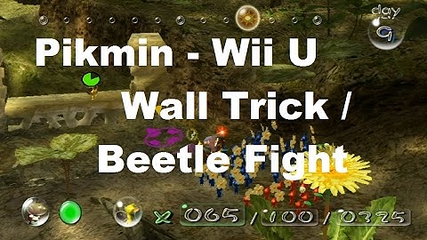 Pikmin - Wii U - Forest of Hope Wall Trick / Armored Cannon Beetle Boss Fight