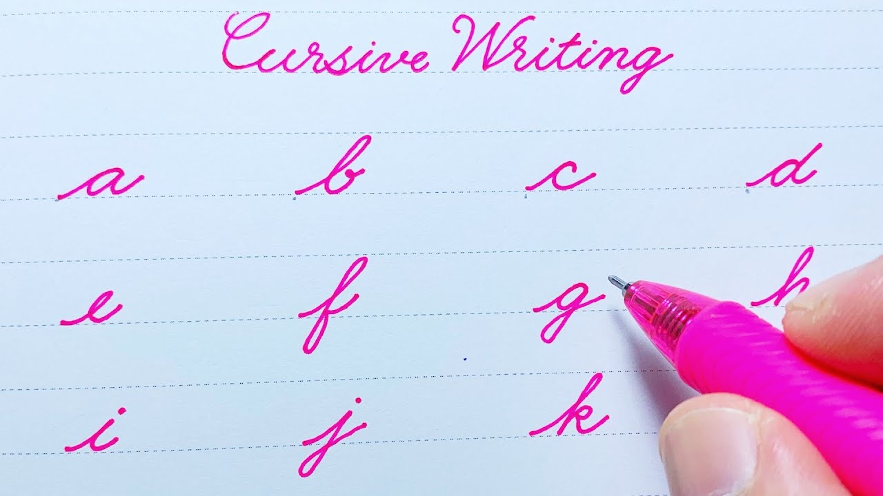 Cursive Youtube Cursive writing a to z | Cursive abcd | Cursive small letters abcd ...