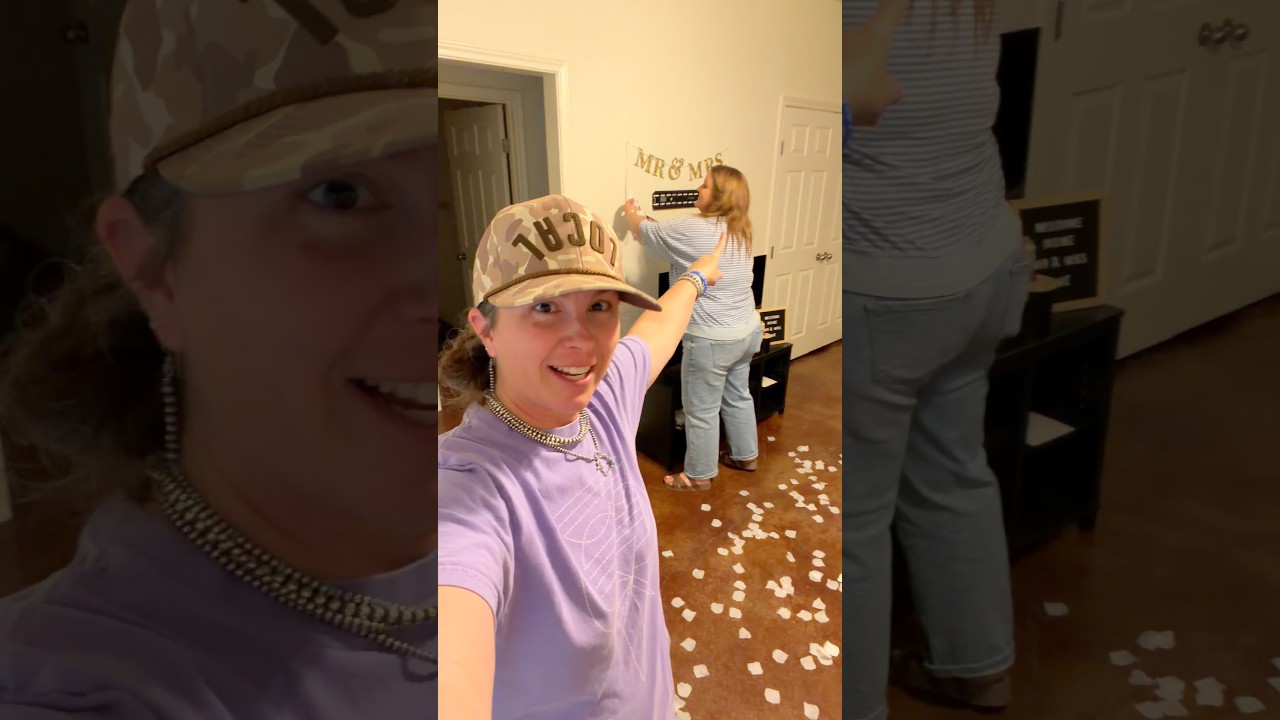 We decorated their new home for the newlyweds to come home to! #newlymarried #Newlyweds #JustMarried