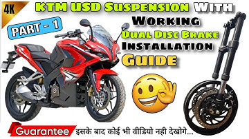 RS 200 Dual Disc And USD Suspension Modification | RS 200 Usd Fork Installation Part-1