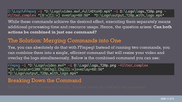 Combine scale and overlay in FFmpeg with One Command
