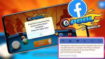 Fix Unable to Login 8 Ball Pool With Facebook | 8 Ball Pool Facebook Login Problem