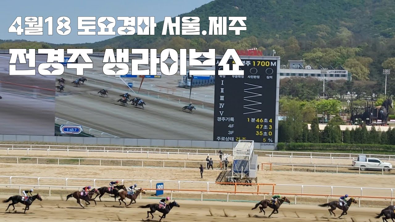4/18 토요경마 최고배당 1799.2배 (서울.제주경마 생라이브쇼)