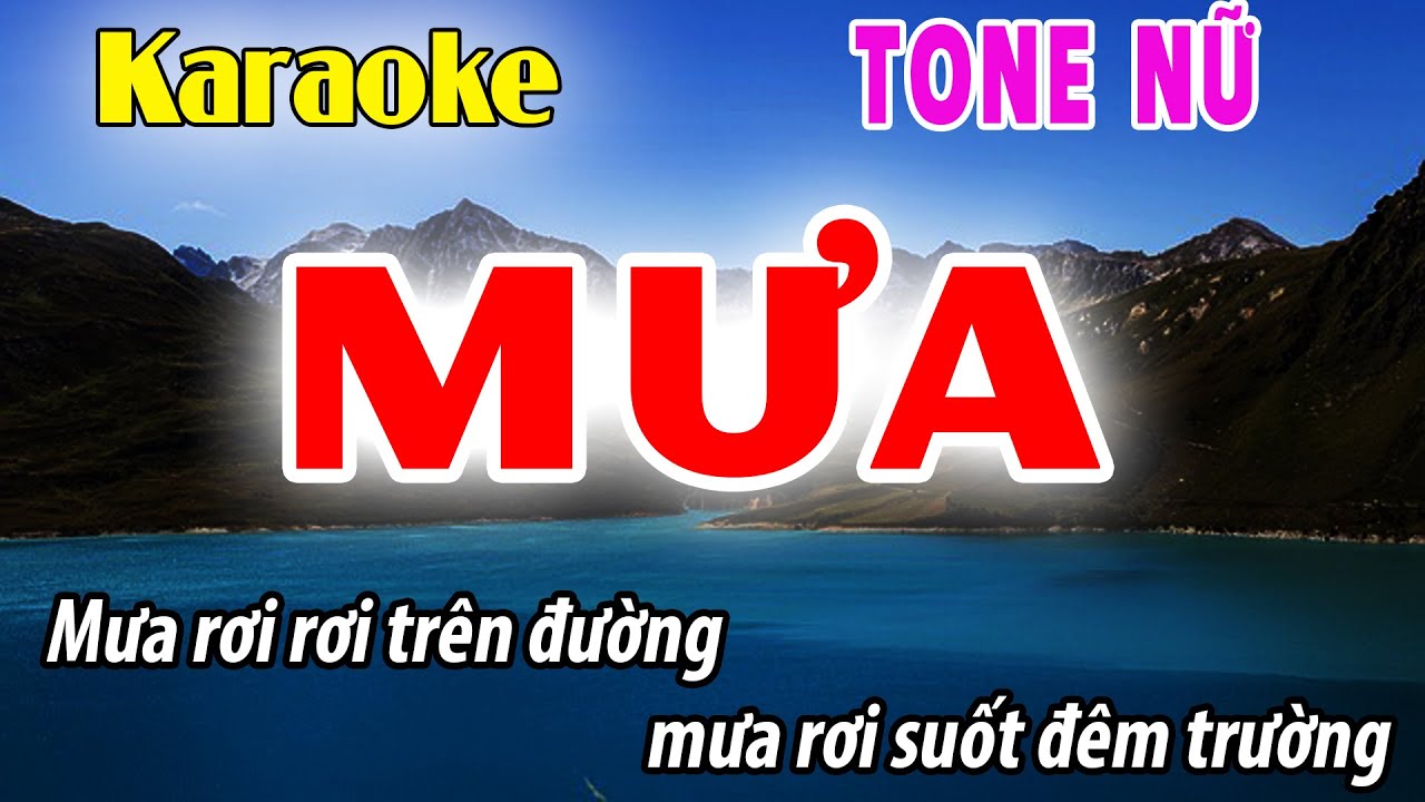 Karaoke Mưa Tone Nữ | Gm | Đời Sống và Âm Nhạc