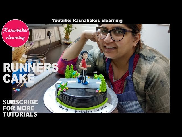 How to make Marathon Runner cake design:fitness Cake decorating ideas:happy  birthday cake pics 