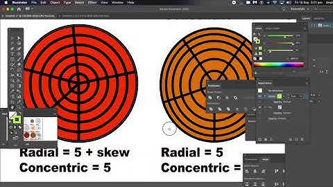 Illustrator tutorial : Polar Grid Tool Examples and How To Use