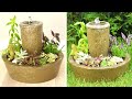 DIY Cement Water Fountain Pot | DIY Awesome Waterfall Fountain | Cement Pot