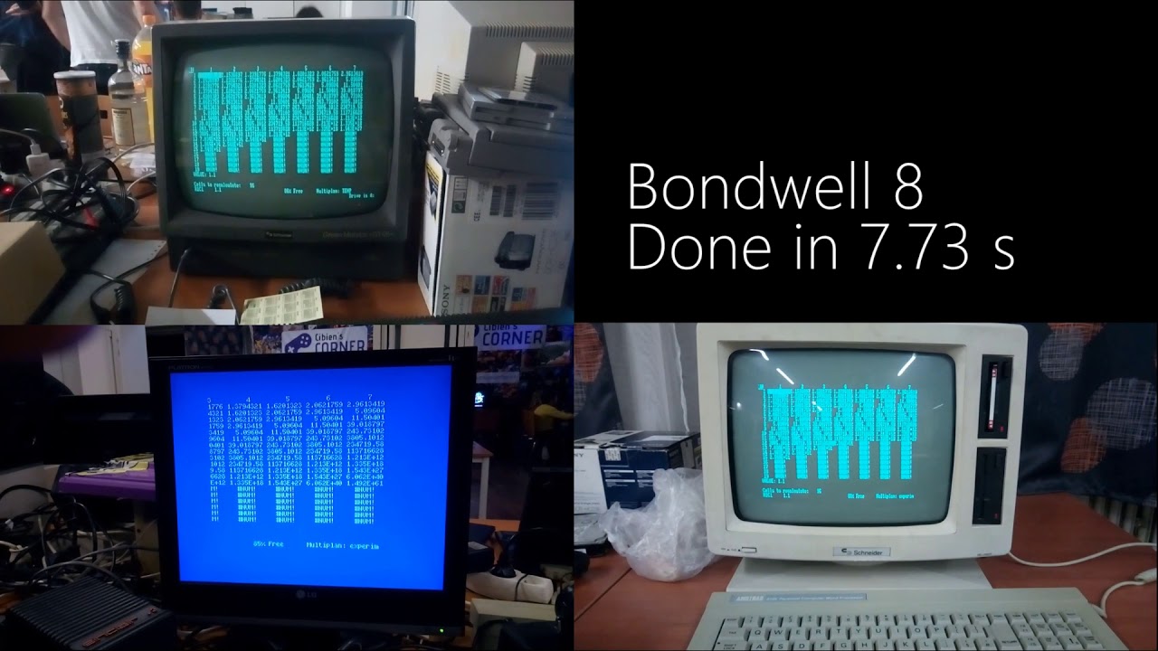 Microsoft Multiplan speed comparison (PC XT clone vs. CP/M machines ...