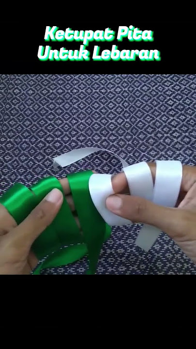 Yuk bikin ketupat dari pita untuk #lebaran #ketupatpita #bikinketupat