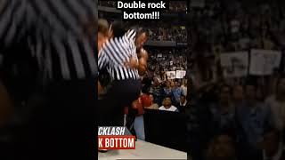 The rock double rock bottom #wweattitudeera