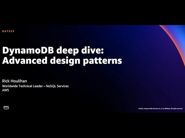 DynamoDB Design Puzzlers | AWS Events - YouTube