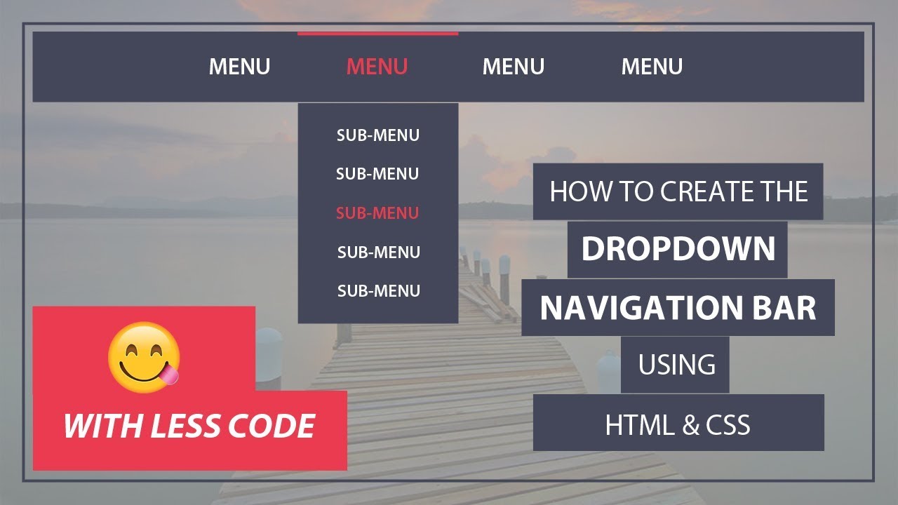 How to create the Drop down navigation bar using Html and CSS - Drop down  menu - YouTube