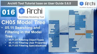 Archi Tutorial 016 - ch05 Model Tree - 05.11 Searching and Filtering part-1