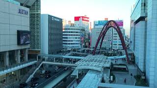 多摩都市モノレール 立川南駅〜立川北駅 走行方向右側の車窓 2023.12.25