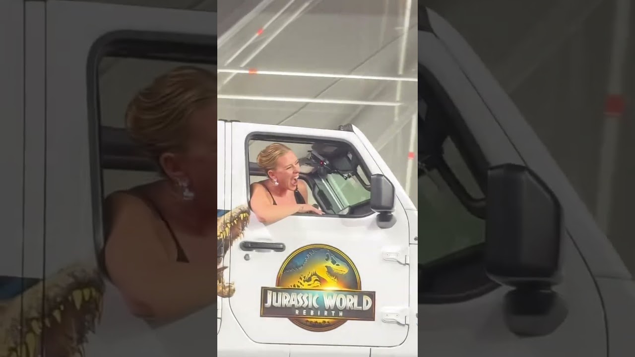 Scarlett Johansson on jeep at 