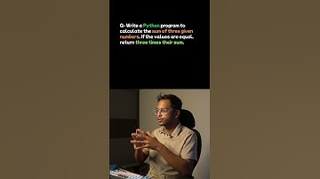 ✅ Python program to calculate the sum of three given numbers.