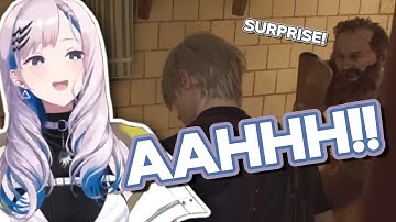Reines big jumpscare in Resident Evil 4 Remake 【Pavolia Reine/hololiveID 2nd gen】
