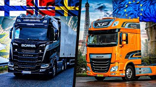 What is the difference between the work of a truck driver in Europe and Scandinavia!?