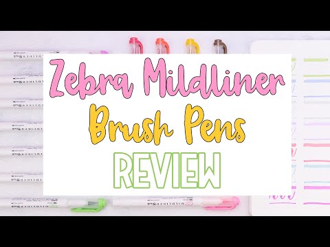 NEW! Zebra Mildliner BRUSH PENS! First Impressions, Review, Swatches,  Handlettering & Calligraphy 