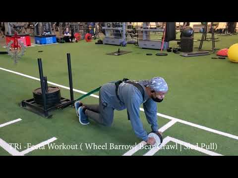 Wheel Barrow | Bear Crawl | Sled Pull - Workout