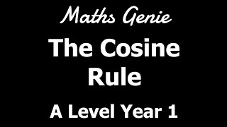 The Cosine Rule