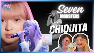 Seven Monsters || Day 3 CHIQUITA 🐣 || Sisters react