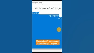Use Maven project 1 as a dependency in Maven project 2   #shorts #maven