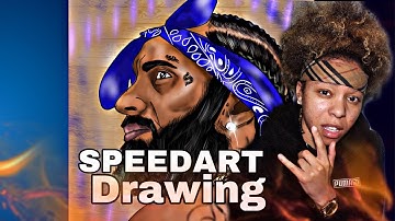 NIPSEY HUSSLE SPEEDART DRAWING (PROCREATE)