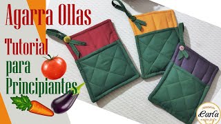 CÓMO HACER UN AGARRA DE OLLAS - TUTORIAL PARA PRINCIPIANTES 🍅🥕🍆