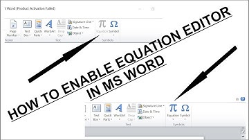 How to Enable Equation Editor | Word 2007, 2010, 2013.