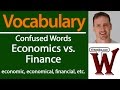 Confused Words: Economics vs. Finance