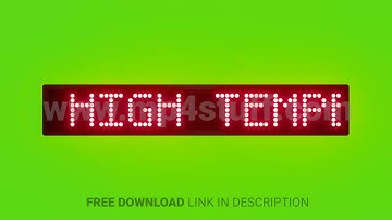 Danger High Temperature Scrolling Red Dot Matrix LED Text Animation on Green Screen Seamless Loop