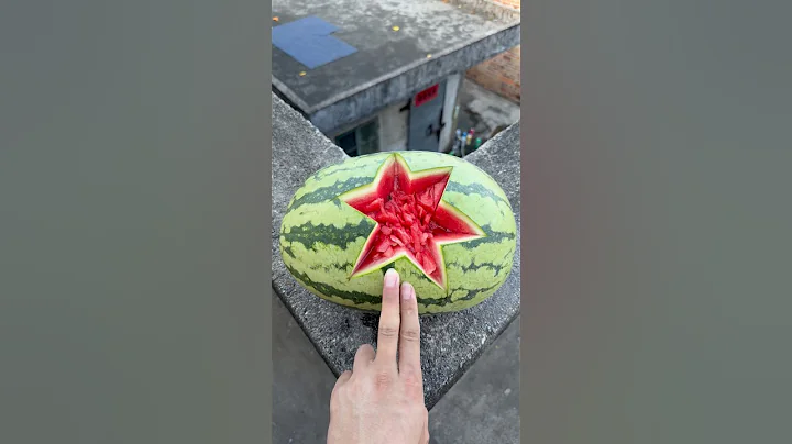 Experiment: Will a watermelon explode if it rolls down a tall building? 🍉💥#shorts #watermelon