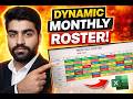 Dynamic Monthly Roster in Excel 📅 | Step-by-Step Guide 🔥