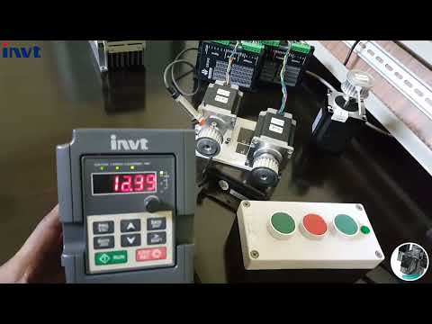 شرح عملي التحكم في إنفرتر  10 و20 بثلاثة   للاتجاهات الأمامي والخلفي