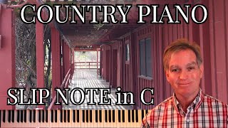 THE FLOYD CRAMER SLIP NOTE PIANO STYLE IN C!
