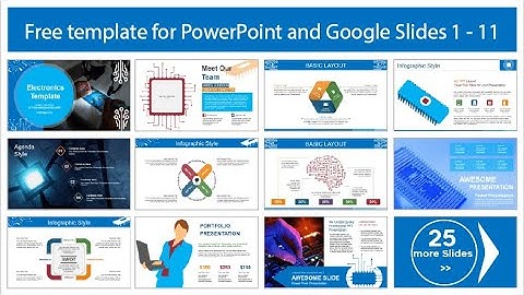 Free Electronics Template for PowerPoint, Google Slides and Canva