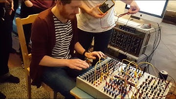 Serge modular synthesizer Whac-A-Mole game