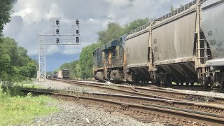 Derailment Delayed Train, Rusty Rails Before & After Train Going Through Interlocking, Hamilton Ohio