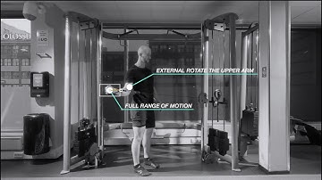 Standing Mid Pulley One Arm Side Way External Rotation