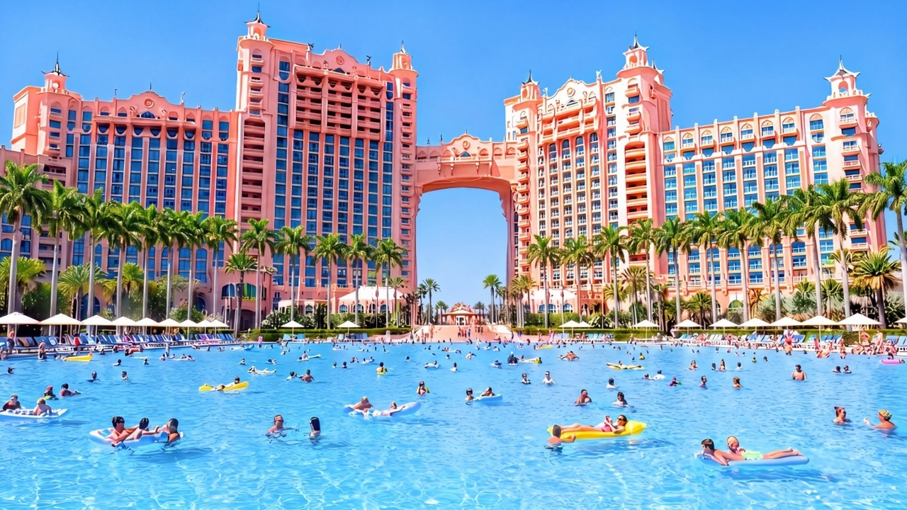 Atlantis Bahamas Paradise Island Resort Tour – Waterpark, Hotels, Casino, Aquarium, and More