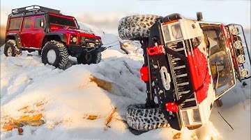 Traxxas TRX4 VS Axial SCX10 II — Jeep Cherokee 4x4 VS Land Rover Defender 110